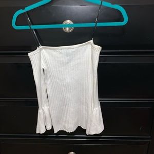 Off shoulder long sleeve top